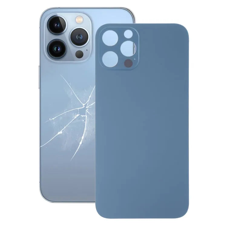 Achterglas met grote camera-uitsparing voor iPhone 13 Pro (blauw)