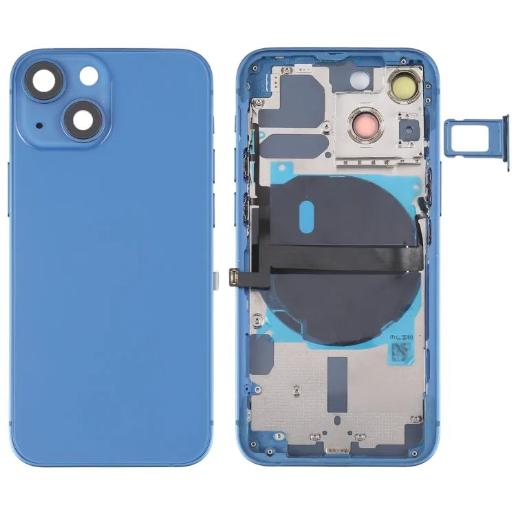 Batterij-achterkant compleet met flex en oplaadmodule voor iPhone 13 mini (blauw)