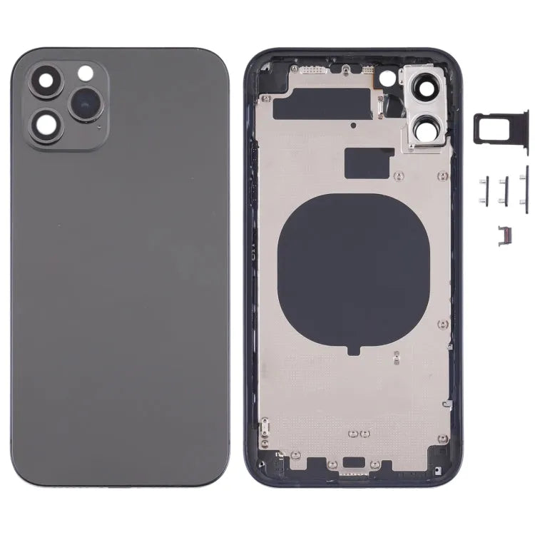 Achterbehuizing met iPhone 13 Pro-look voor iPhone 11 (zwart)