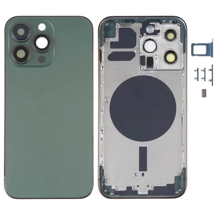 Achterbehuizing met simlade, zijtoetsen en cameralens voor iPhone 13 Pro (groen)