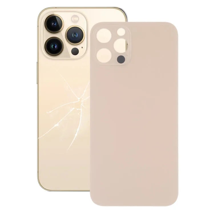 Achterglas met grote camera-uitsparing voor iPhone 13 Pro Max (goud)