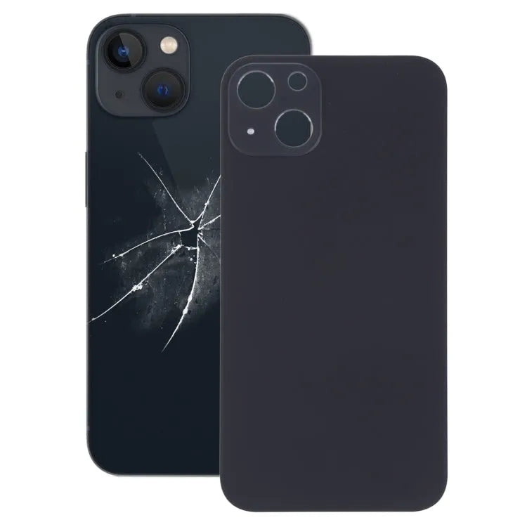 Achterglas met groot camera-uitsparing voor iPhone 13 (zwart)