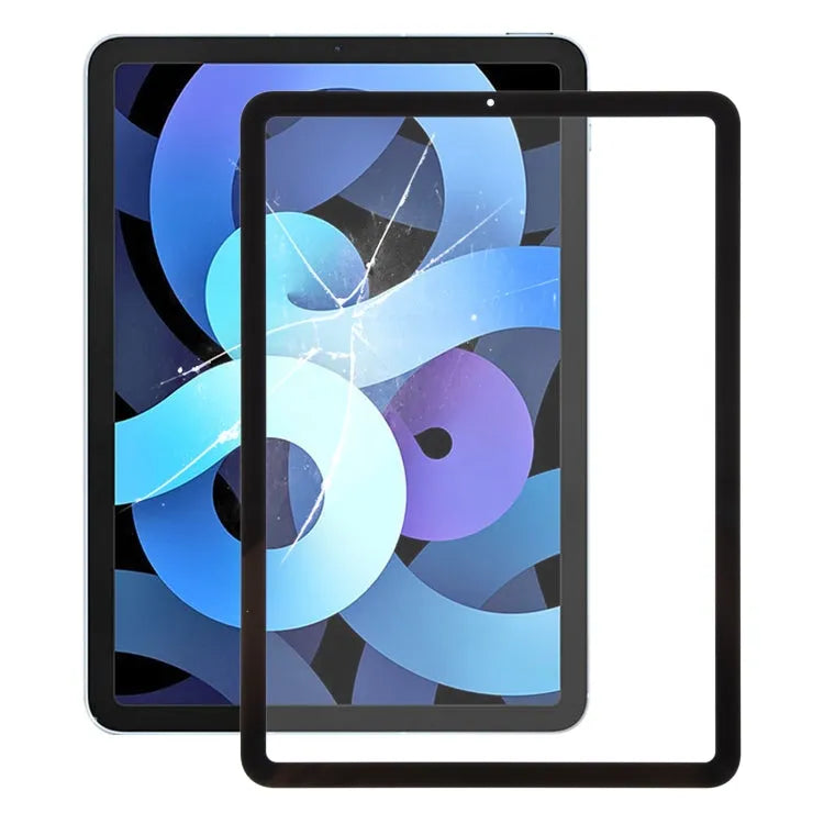 Voorscherm glaslens met OCA-lijm voor iPad Air 4 (zwart)