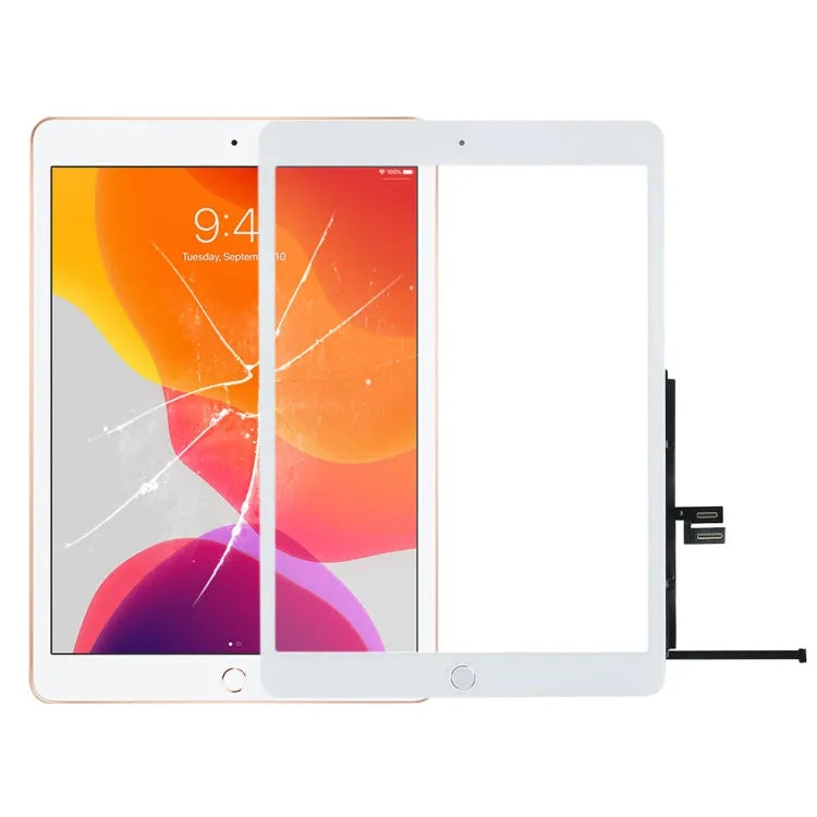 Touchpaneel met home-knop voor iPad 10,2 inch 2019 / 2020 A2197 A2198 A2270 A2428 A2429 A2430 (wit)