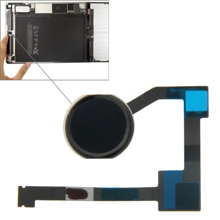 Originele Home-knop flexkabel voor iPad Air 2 / iPad 6 (zwart)