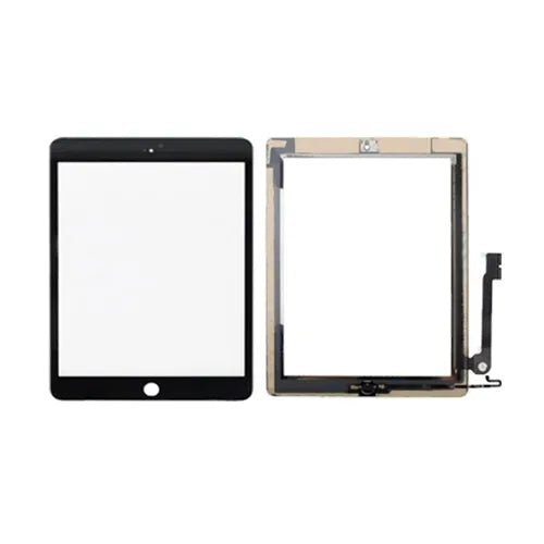 Home-knop PCB-flex met aanraakpaneel-adhesief voor iPad 4 (zwart)