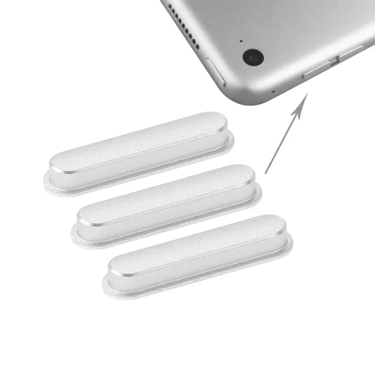 Zijtoetsen set (3 stuks) voor iPad Air 2 / iPad 6 (zilver)