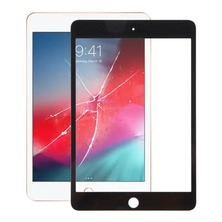 Voorscherm glazen lens met OCA-lijm voor iPad mini 5 (zwart)