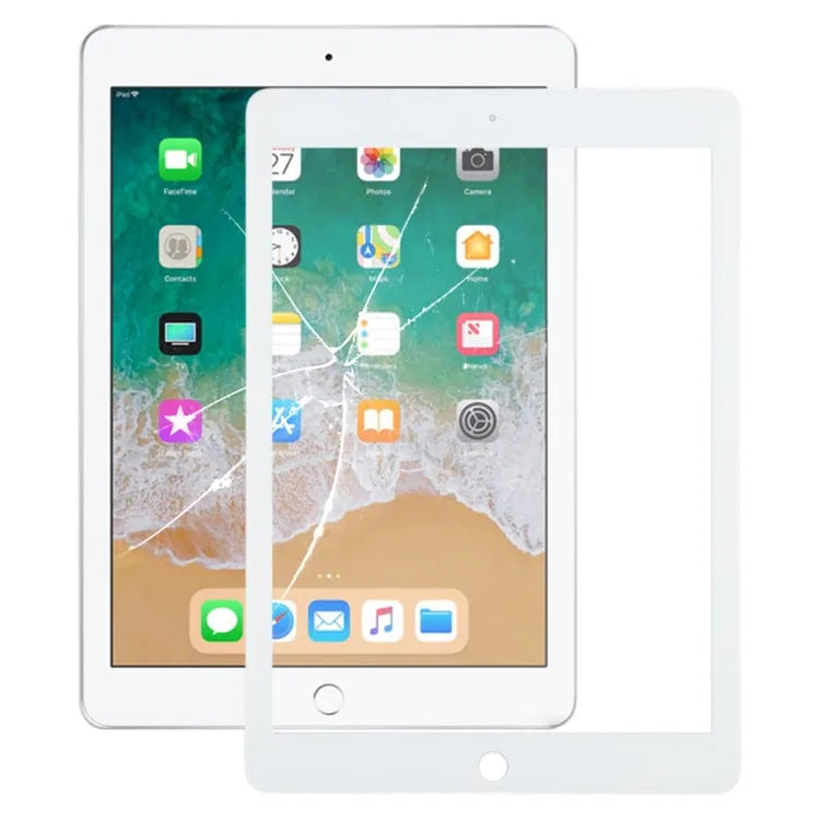 Voorscherm glazen lens met OCA-lijm voor iPad 9,7 inch (wit)