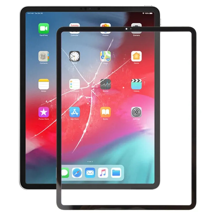 Voorscherm glazen lens met OCA-lijm voor iPad Pro 12,9 inch 2018 2020 (zwart)