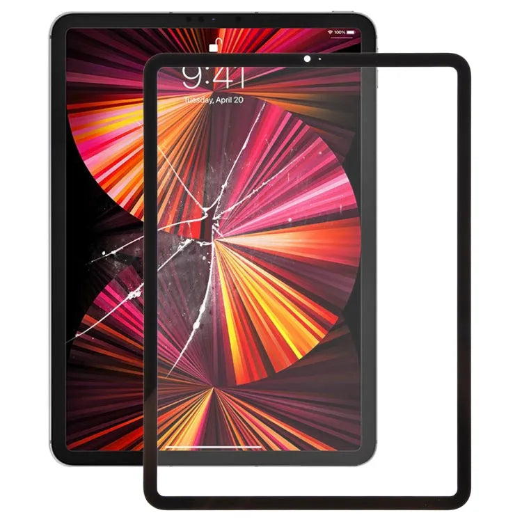 Voorscherm glazen lens met OCA-lijm voor iPad Pro 11 inch 2021 2022 (zwart)