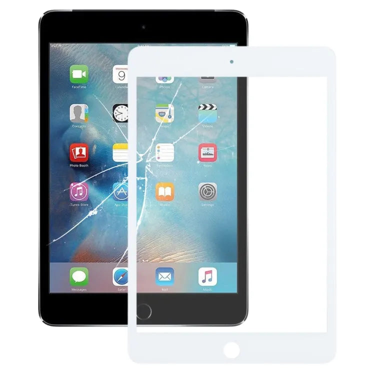 Voorscherm glazen lens met OCA-lijm voor iPad mini 4 (wit)