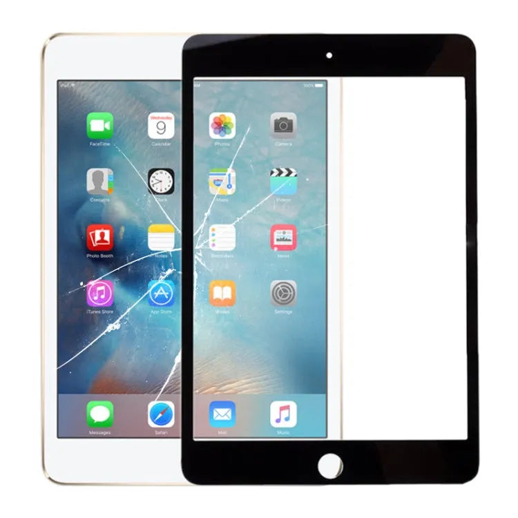 Voorscherm buitenglaslens voor iPad mini 4 A1538 A1550 (zwart)
