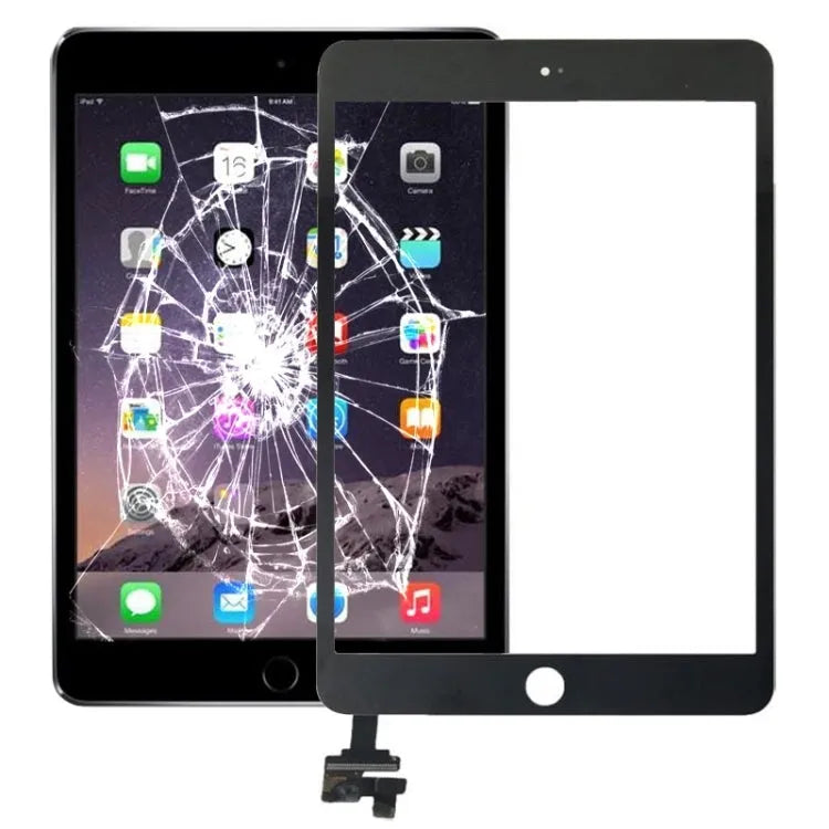 Aanraakpaneel met IC-chip voor iPad mini 3 (zwart)