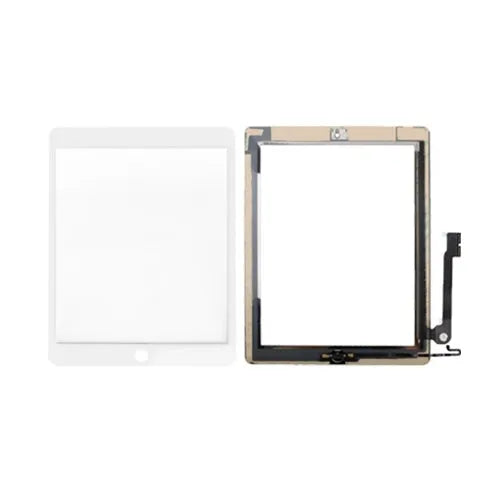 Home-knop PCB-membraan flexkabel met aanraakpaneel-set voor iPad 4 (wit)