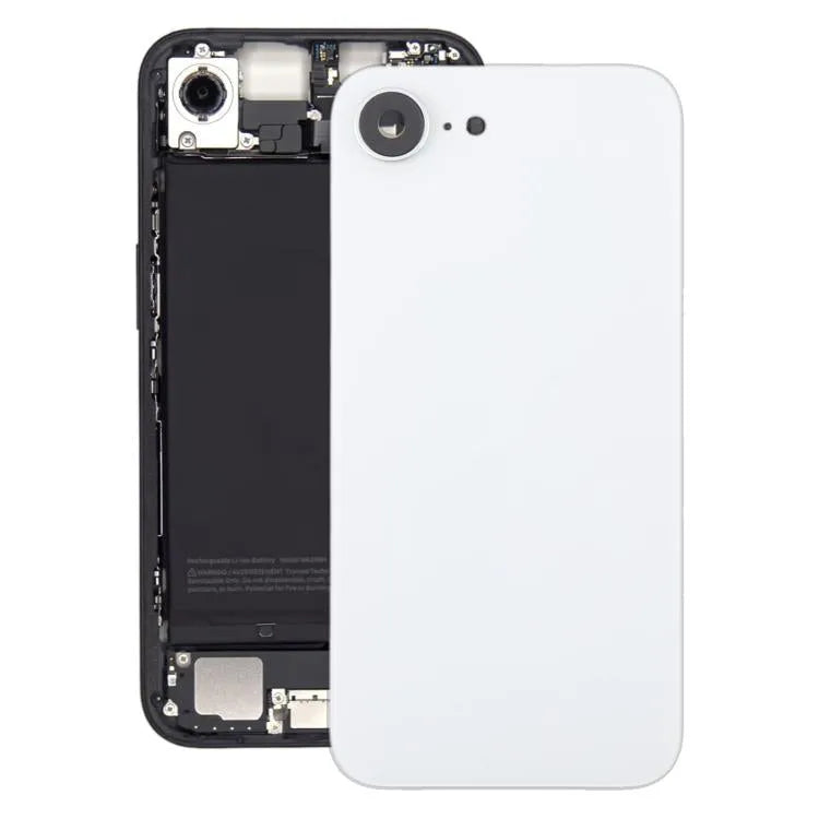Glazen achterkant met cameralensframe voor iPhone 16e (wit)