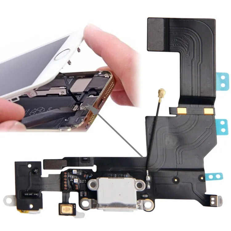 Dockconnector- en audioflexkabel voor iPhone 5S (wit)