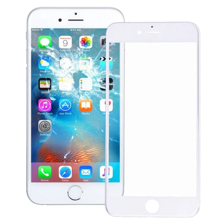 Buitenste glaslens met frontframe voor iPhone 6s (wit)