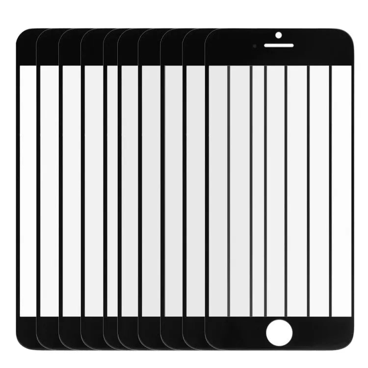 Buitenste glaslens voorkant voor iPhone 6 Plus (zwart, 10 stuks)