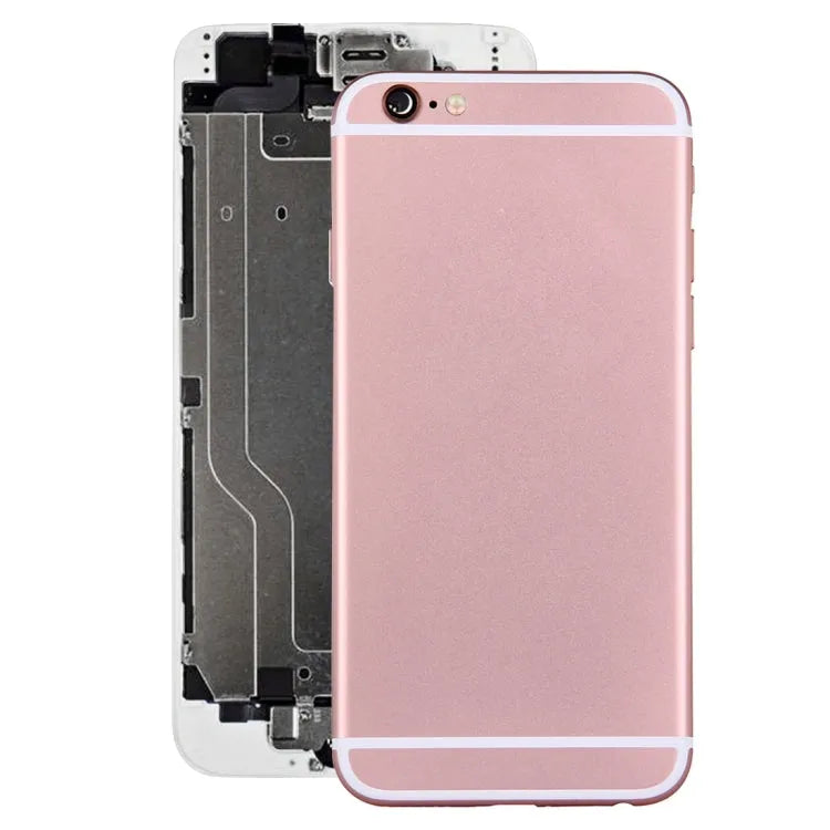 Achterkant met knoppen en flexkabel voor iPhone 6 (roségoud)