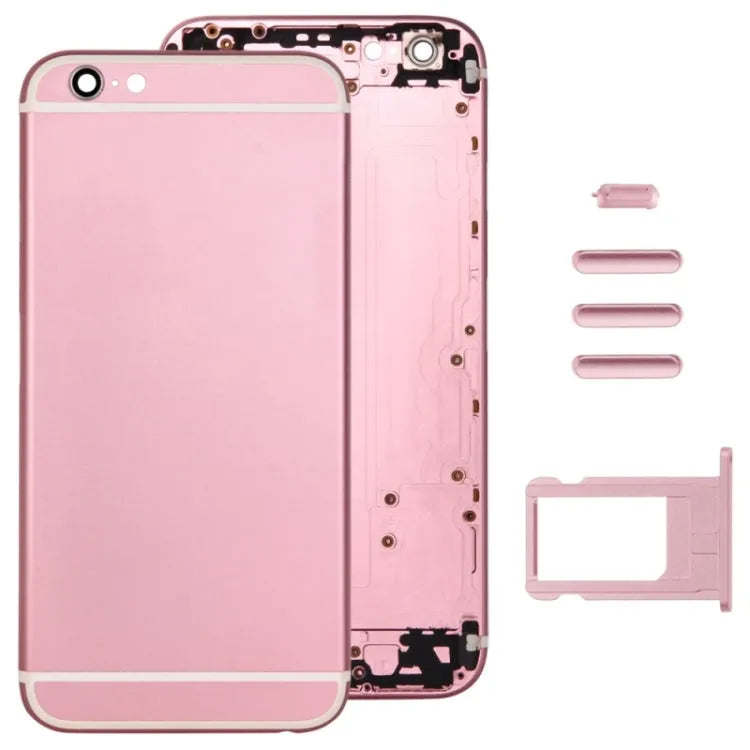 Volledige behuizing 5 in 1 voor iPhone 6, met kaarthouder (roze)