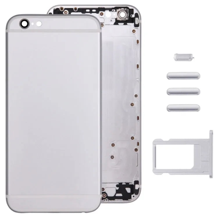 Volledige behuizing 5 in 1 voor iPhone 6, met kaartlade (zilver)