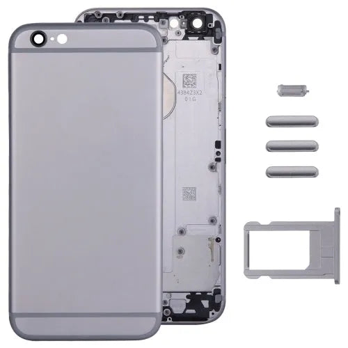 Behuizing 5 in 1 voor iPhone 6, achterkant en kaartlade (grijs)
