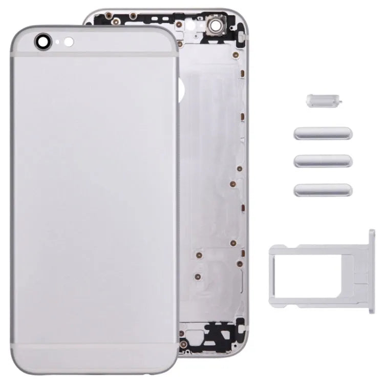 Volledige behuizing 5 in 1 voor iPhone 6 Plus, met kaarthouder (zilver)