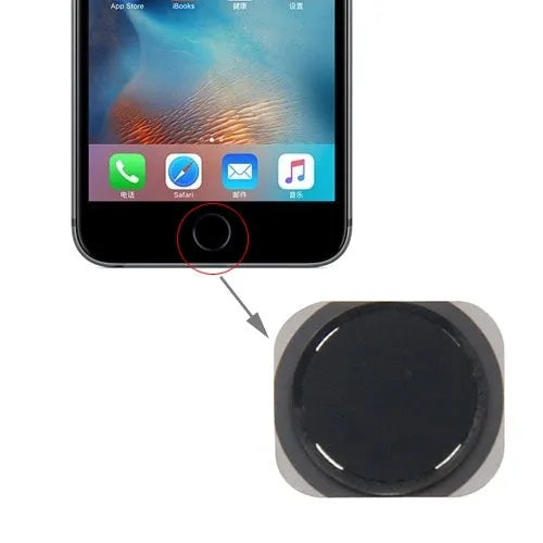 Homeknop voor iPhone 6s Plus (zwart)