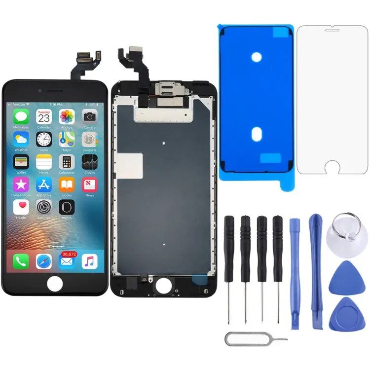 TFT LCD-scherm met digitizer en frontcamera voor iPhone 6s Plus (zwart)