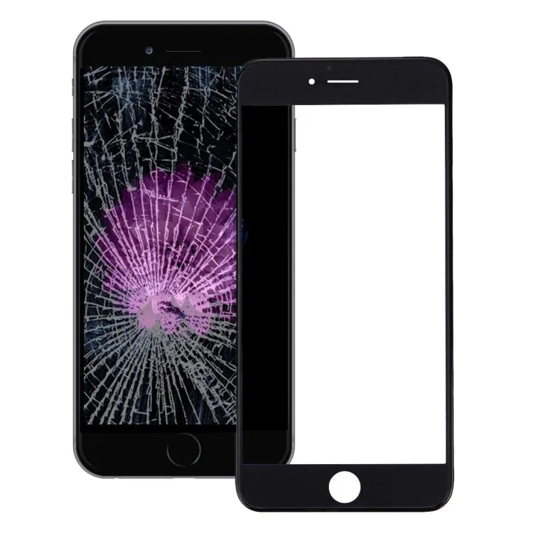 Buitenste glaslens met frame en OCA-lijm voor iPhone 6s Plus (zwart)