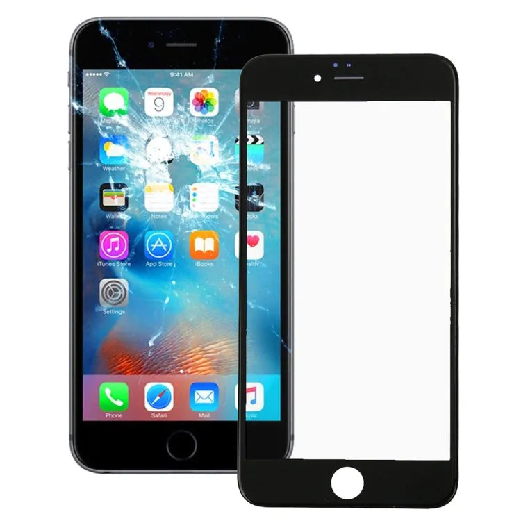 Buitenste glaslens met frame voor LCD-scherm iPhone 6s (zwart)