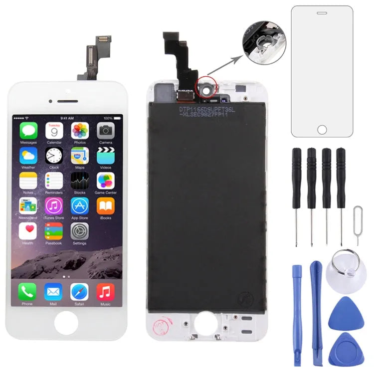 Schermblok met LCD, frame en digitizer voor iPhone 5S (wit)