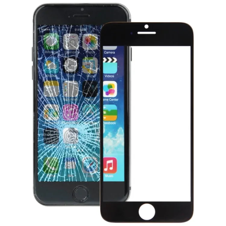 Buitenste glazen lens voor scherm iPhone 6 (zwart)