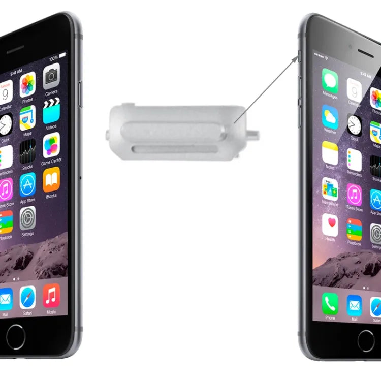 Originele mute-schakelaar en triller-knop voor iPhone 6 en 6 Plus (zilver)