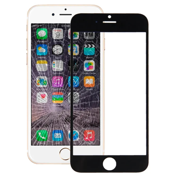 Buitenste glaslens voor scherm iPhone 6 (zwart)