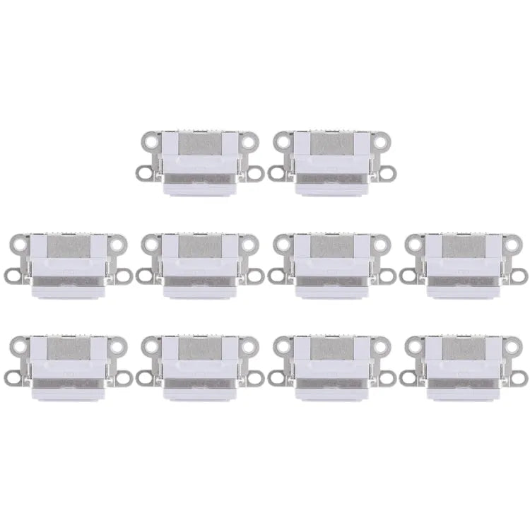 Laadpoortconnectoren voor iPhone 6 6s lichtgrijs (10 stuks)