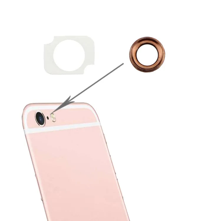 Cameralensring en flitserbeugels iPhone 6 Plus 6s Plus roségoud (10 sets)