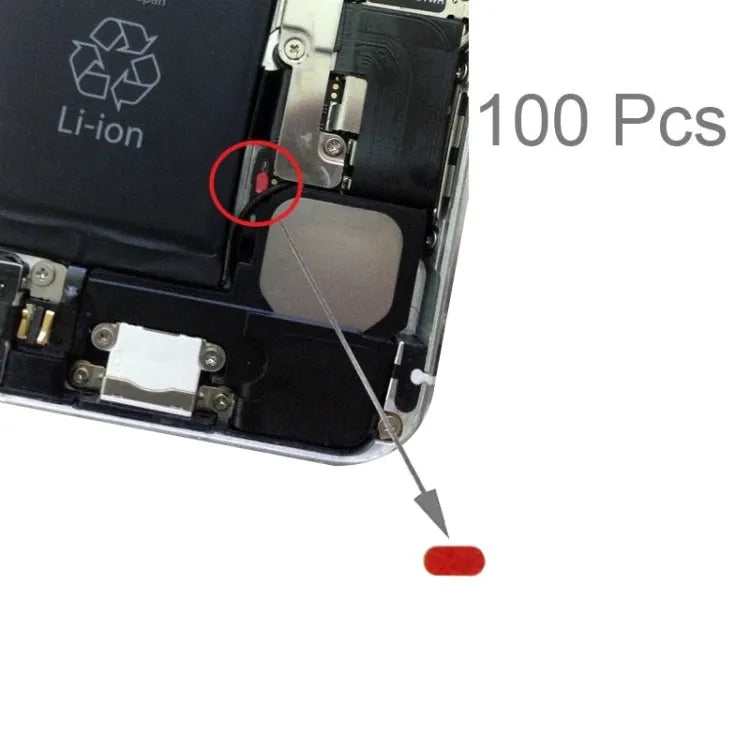 Waterindicator-stickers voor iPhone 6 Plus moederbord (100 stuks)