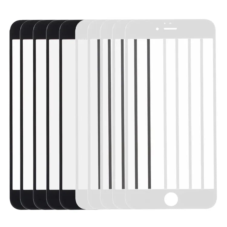 Voorglas-lens 10-pack (5x zwart, 5x wit) voor iPhone 6 en 6s