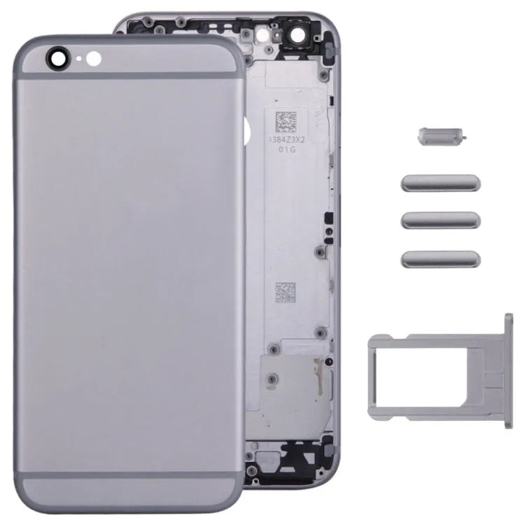 Complete achterbehuizing voor iPhone 6 Plus met simlade en knoppen (grijs)