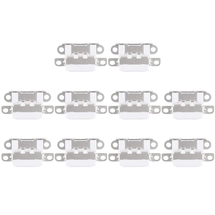 Laadpoortconnector voor iPhone 6 Plus (wit, 10 stuks)