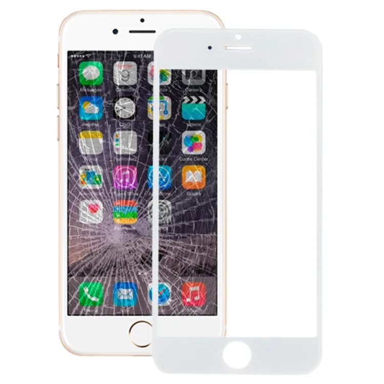 Buitenste glazen lens voor scherm iPhone 6 (wit)