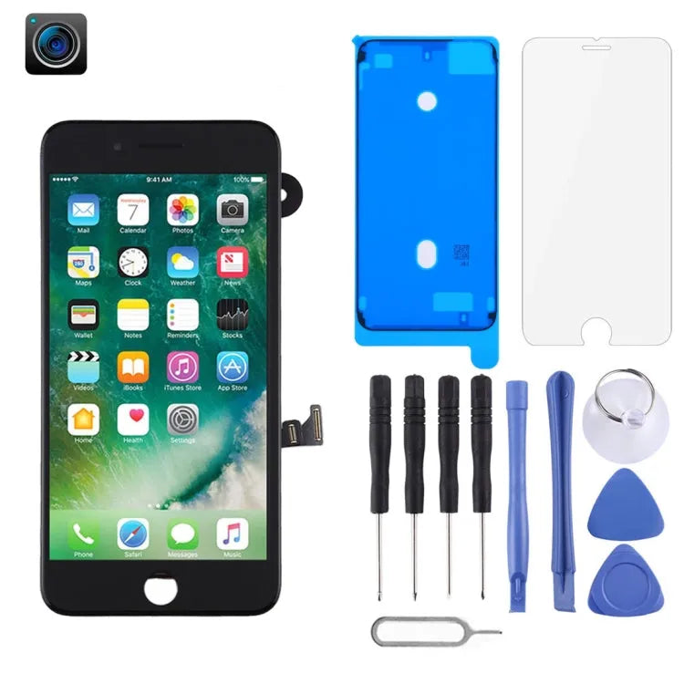 TFT LCD-scherm met digitizer en frontcamera voor iPhone 7 Plus (zwart)