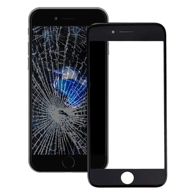 Voorruit met bezel-frame voor iPhone 7 refurbish (zwart)