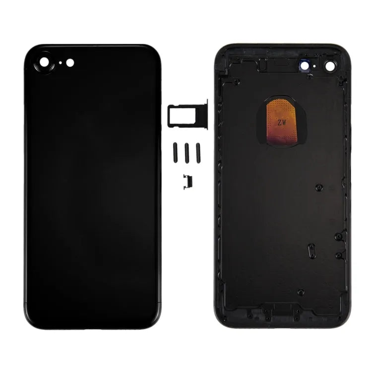 Achterbehuizing 6-in-1 voor iPhone 7 inclusief opdruk (gitzwart)