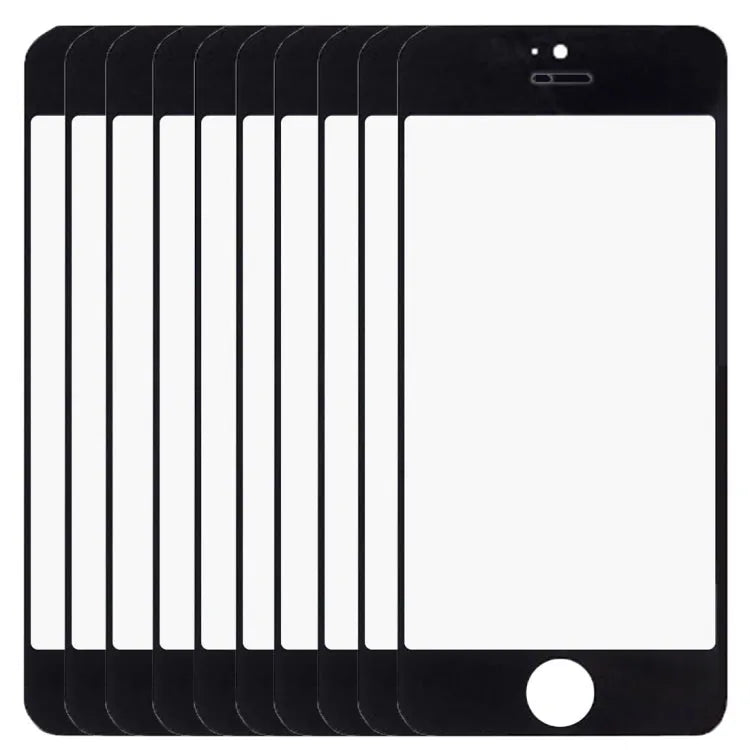 10 stuks losse voorruit voor iPhone 5 en 5S (zwart)