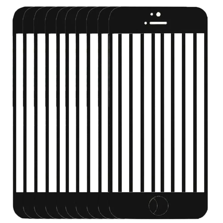 Buitenste glazen lens vooraan voor iPhone 5C, 10 stuks (zwart)