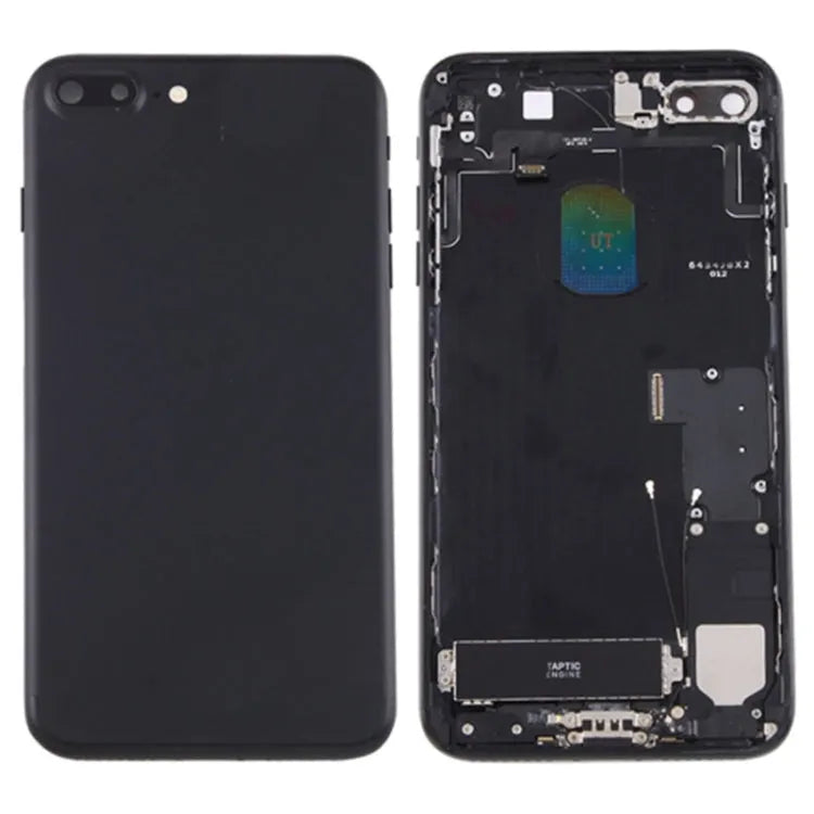Batterij-achterklep met kaartlade voor iPhone 7 Plus (zwart)
