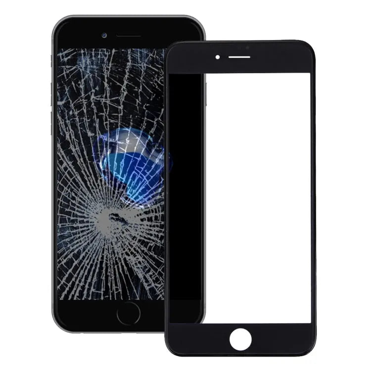 Voorglas met frame en OCA-lijm voor iPhone 7 (zwart)